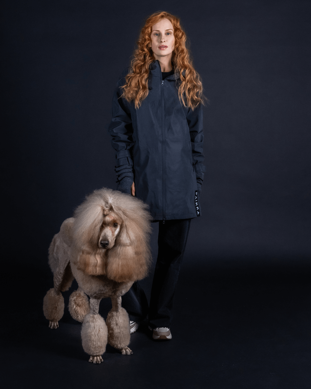 Human raincoat dark W new