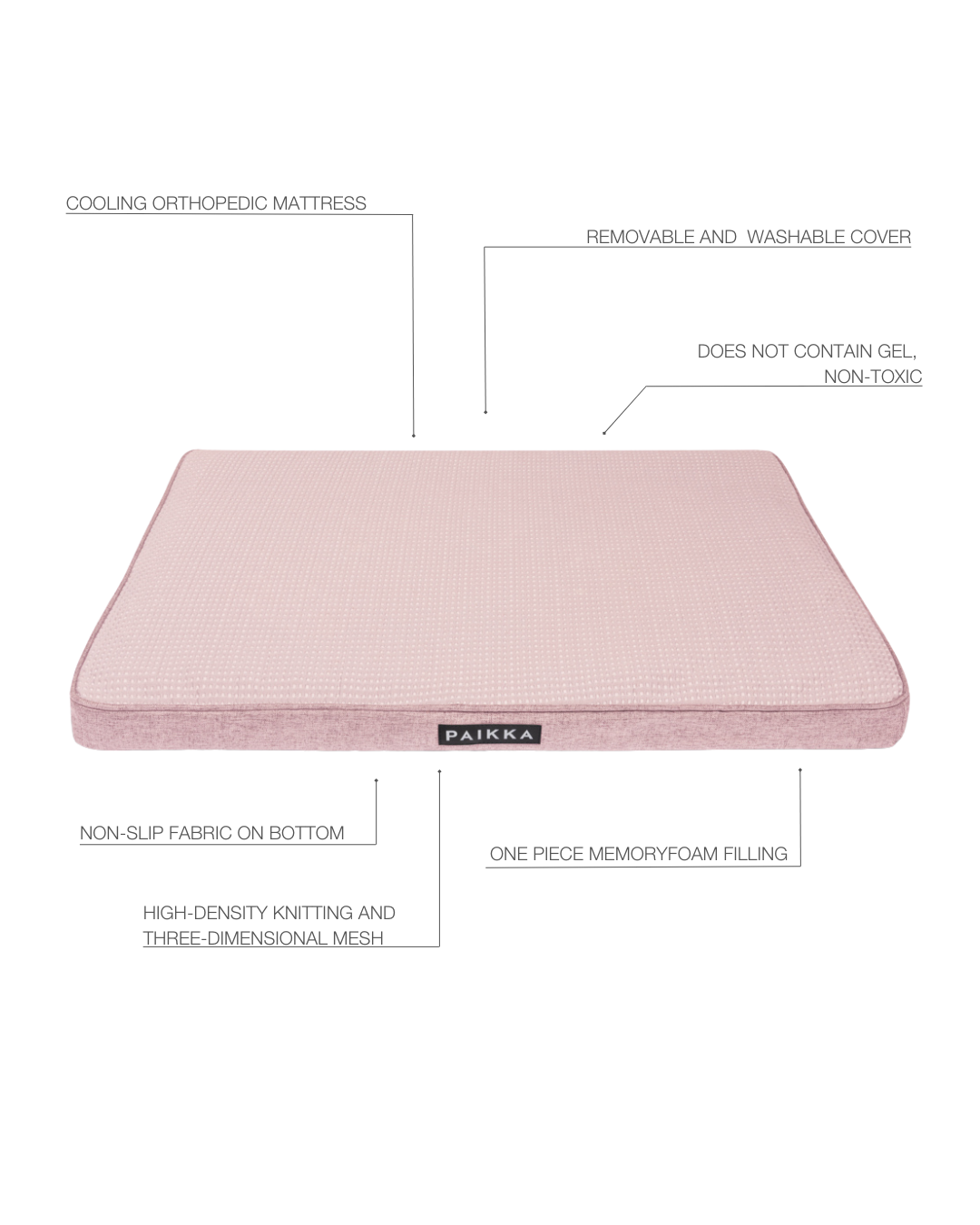 PAIKKA Cooling Orthopedic Mattress Pink