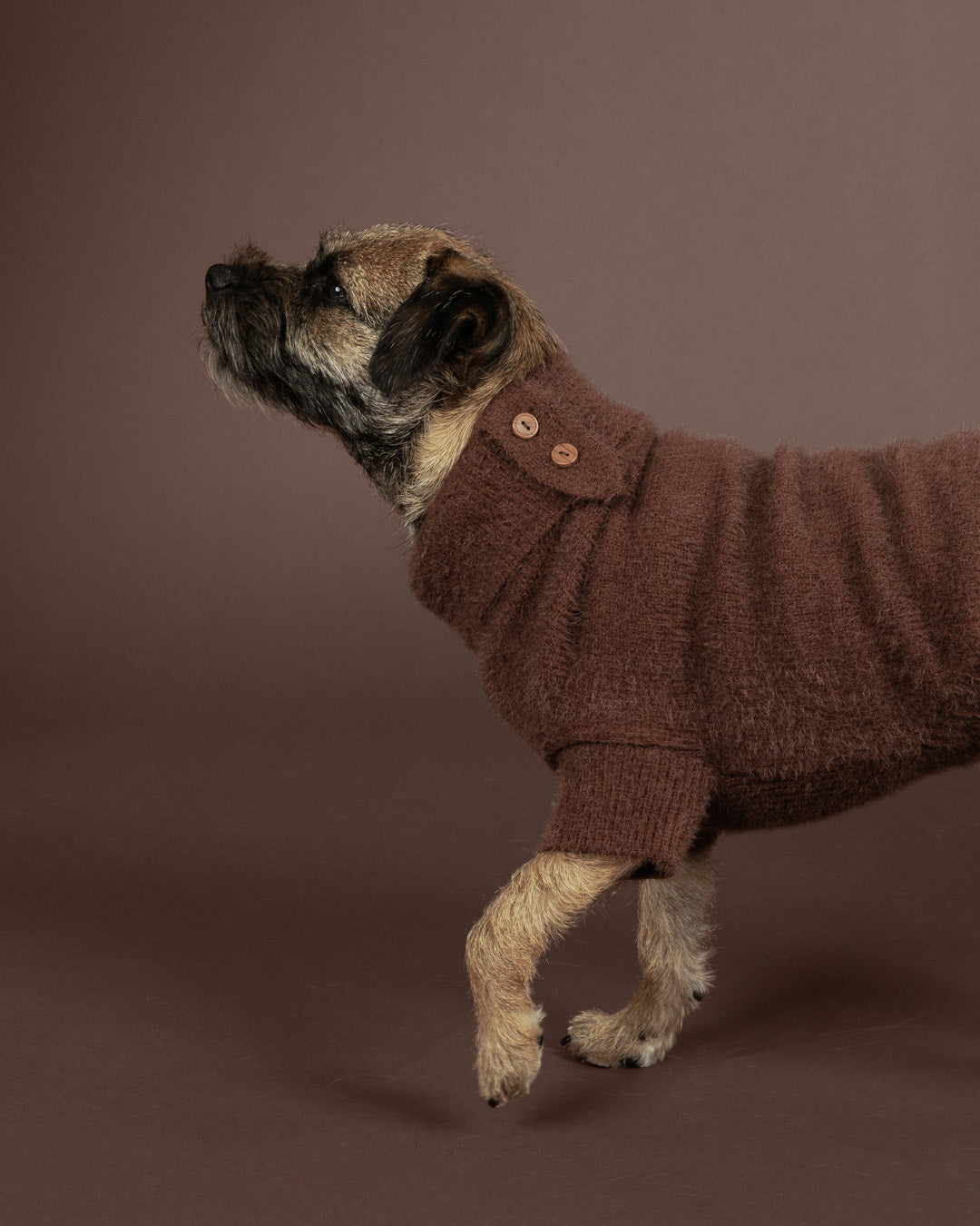 Furry Knit Sweater Choco NEW