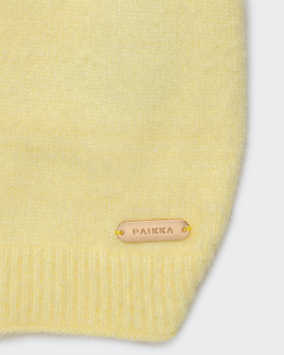 Furry Knit Sweater Pale Banana NEW