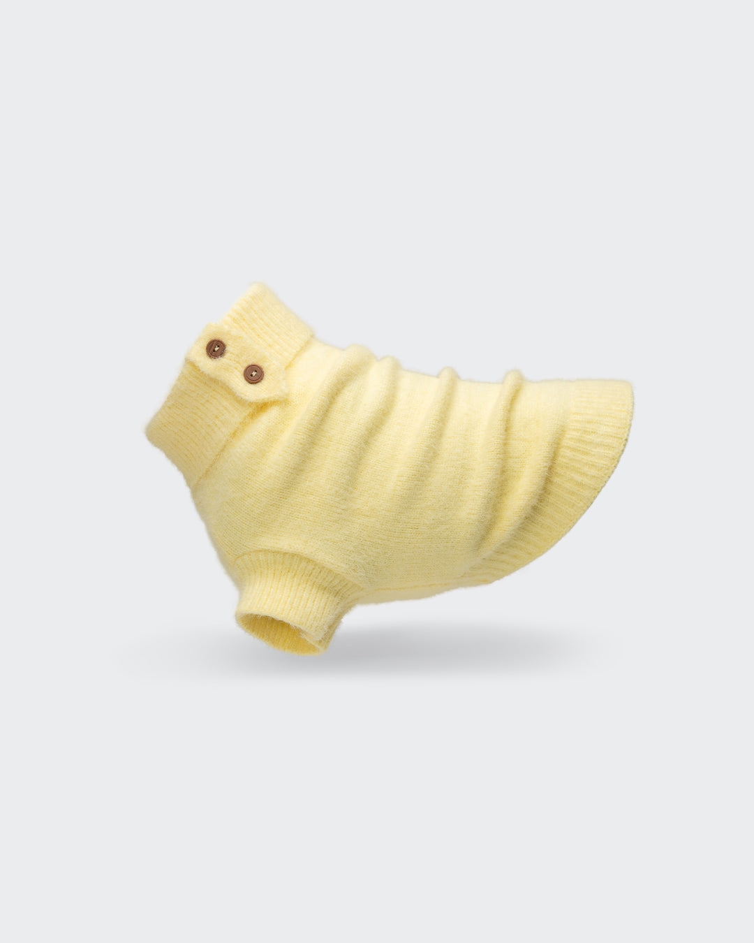 Furry Knit Sweater Pale Banana NEW
