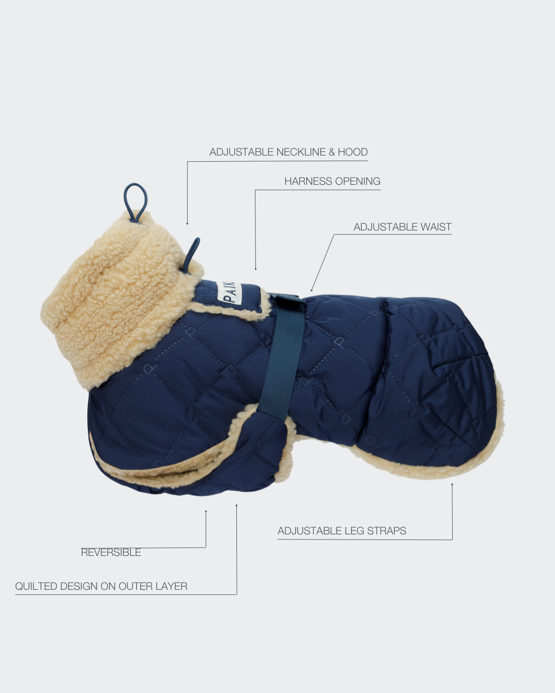 PAIKKA Veste Sherpa Bleu Marine