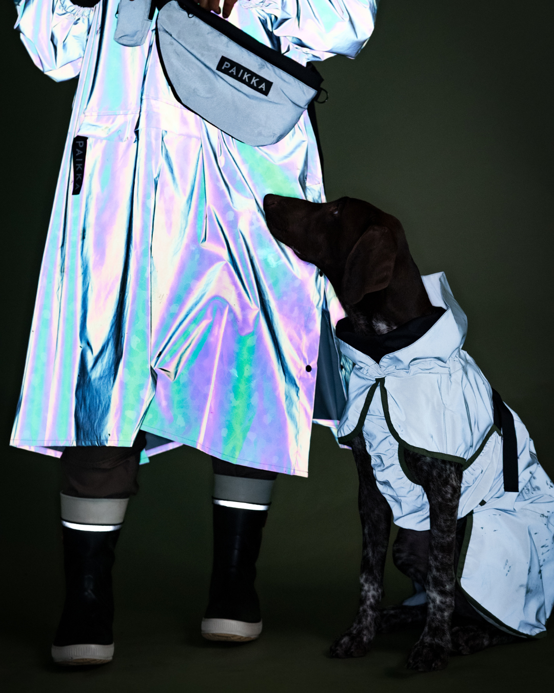 PAIKKA Human Rain Poncho Green Leo