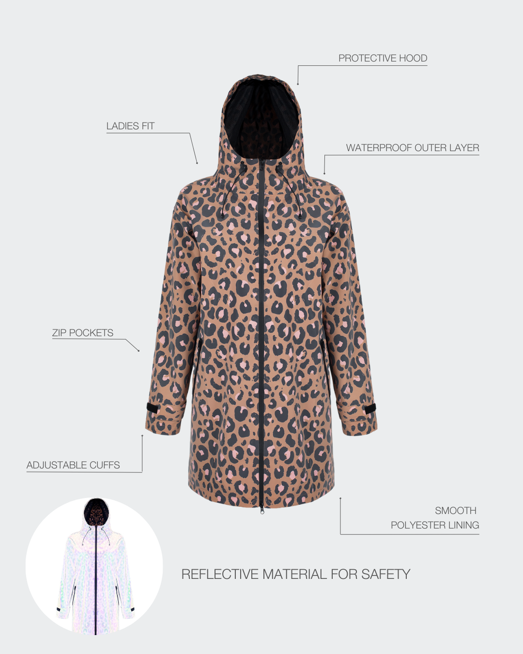 PAIKKA Human Visibility Raincoat Leo W