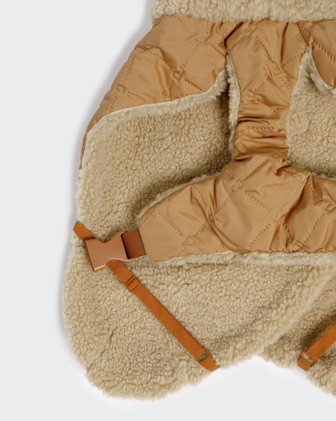 PAIKKA Quilted Sherpa Jacket for Dogs Camel