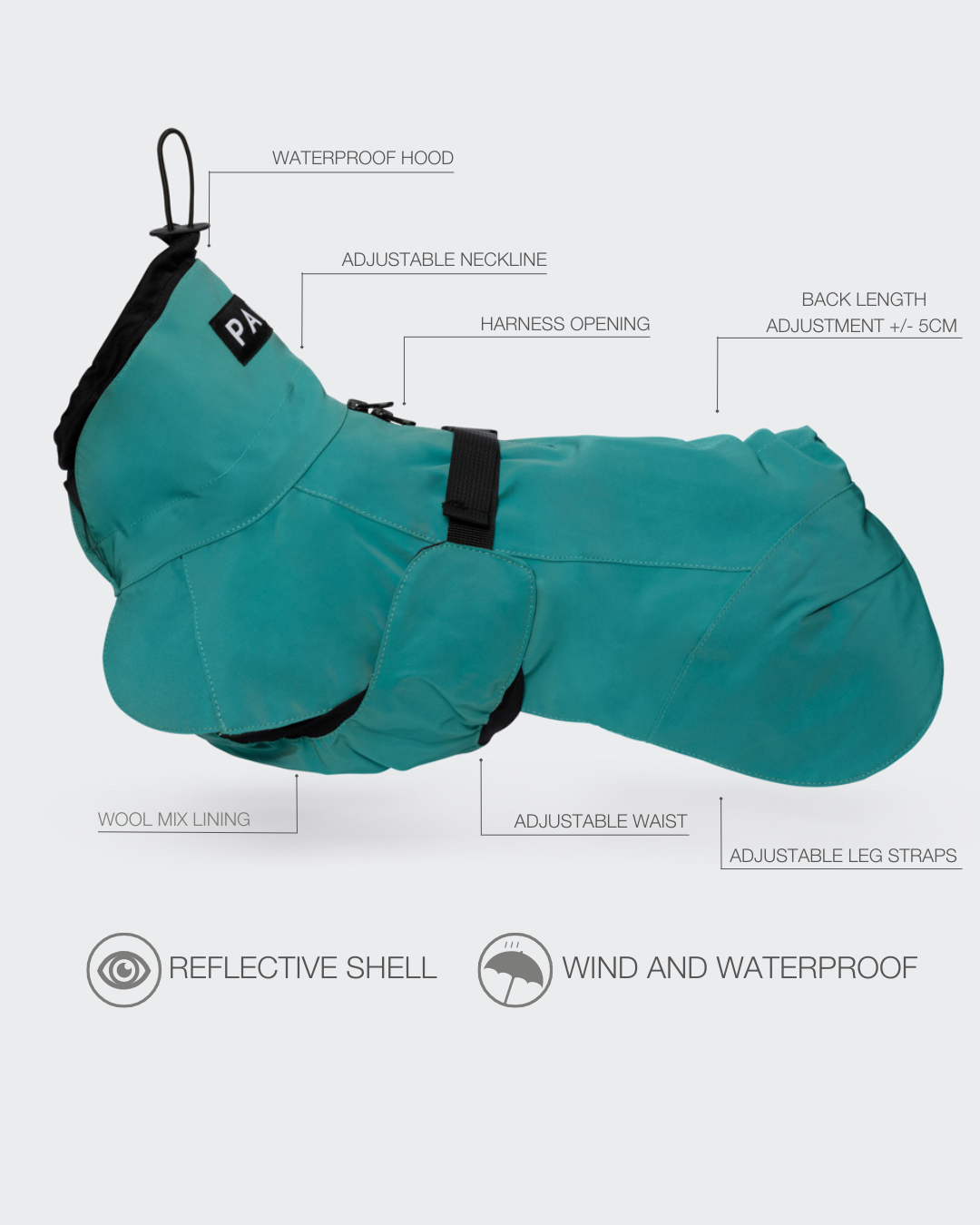 PAIKKA Visibility Raincoat Emerald