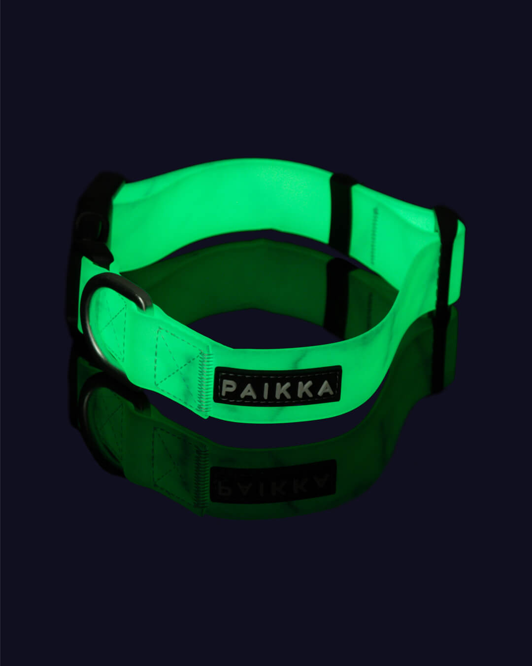 PAIKKA Glow Collar Marmorgrün