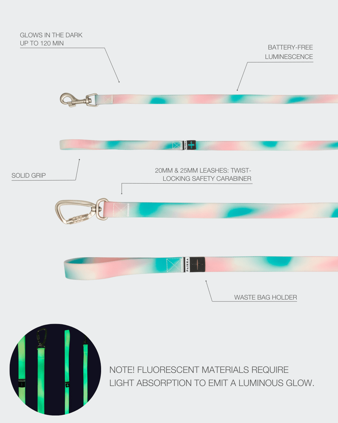 PAIKKA Glow Leash Ombre