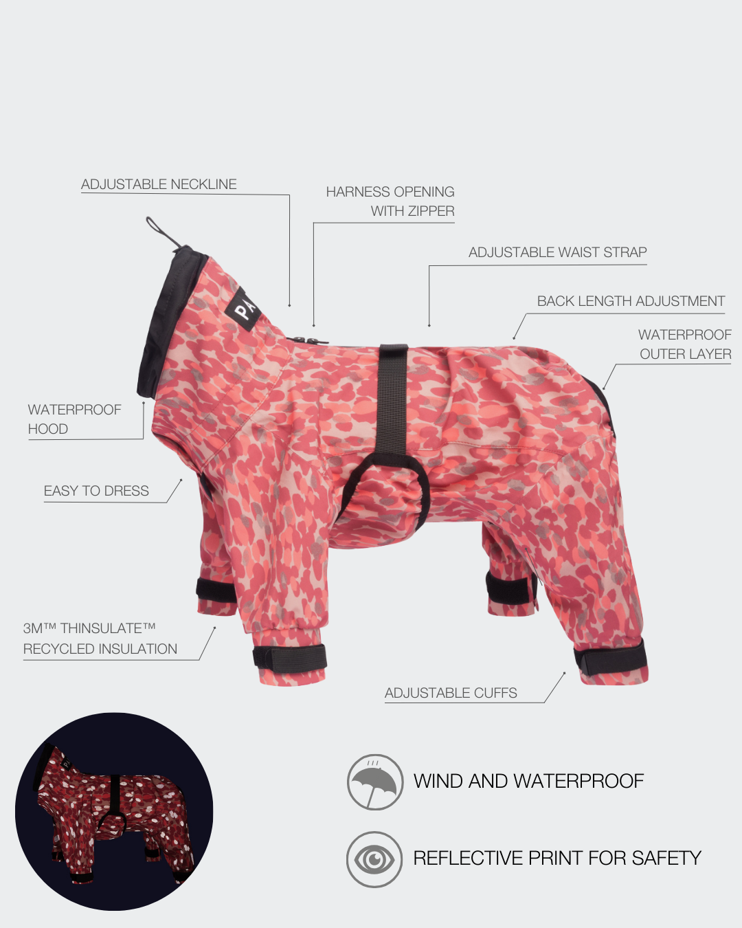 PAIKKA Rain Suit Red