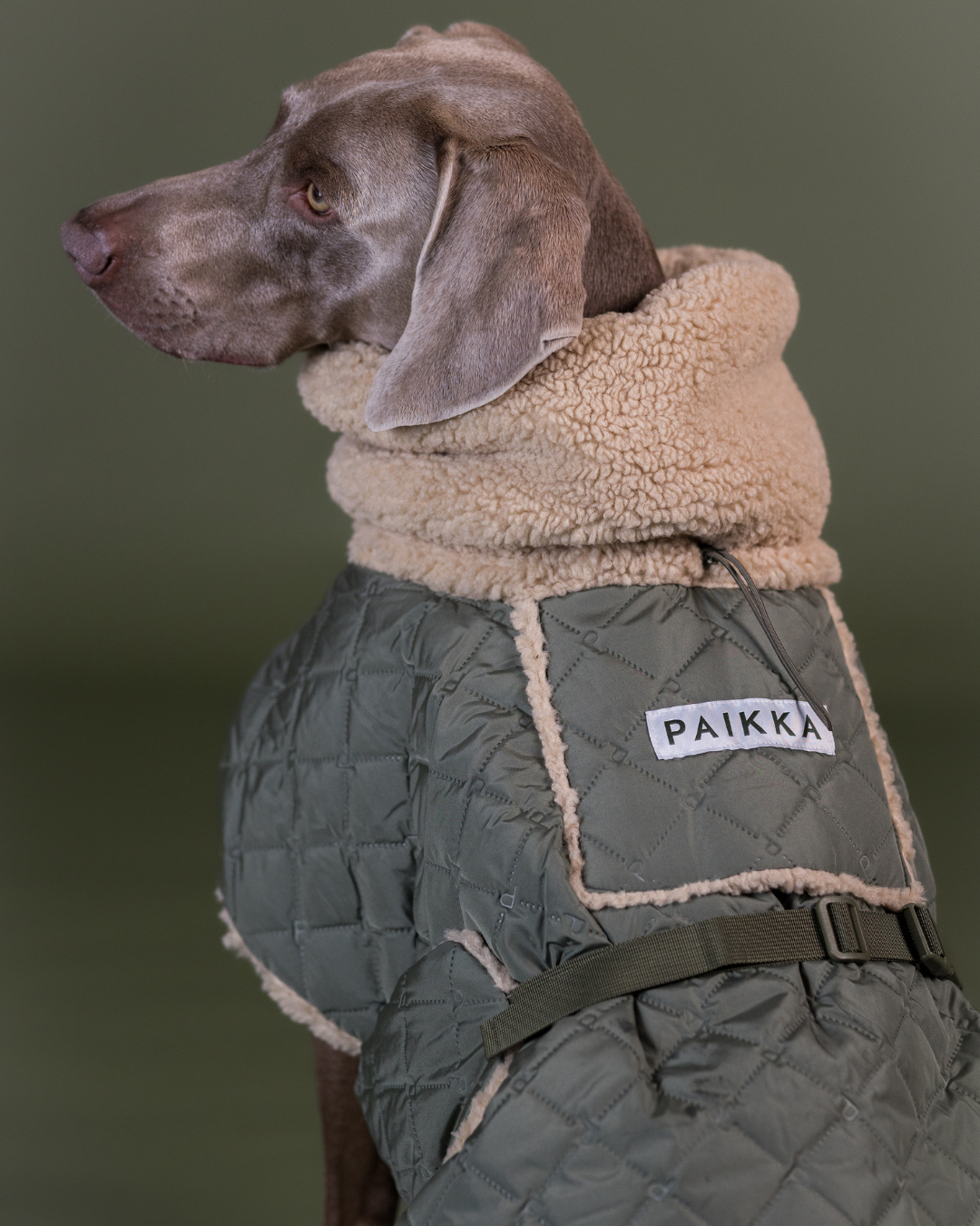 PAIKKA Quilted Sherpa Jacket Olive