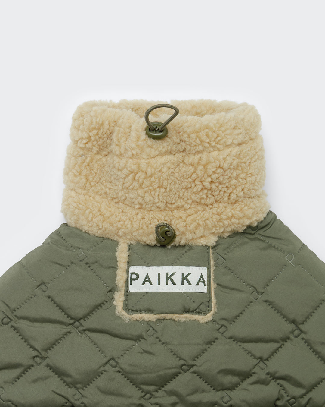 PAIKKA Quilted Sherpa Jacket Olive