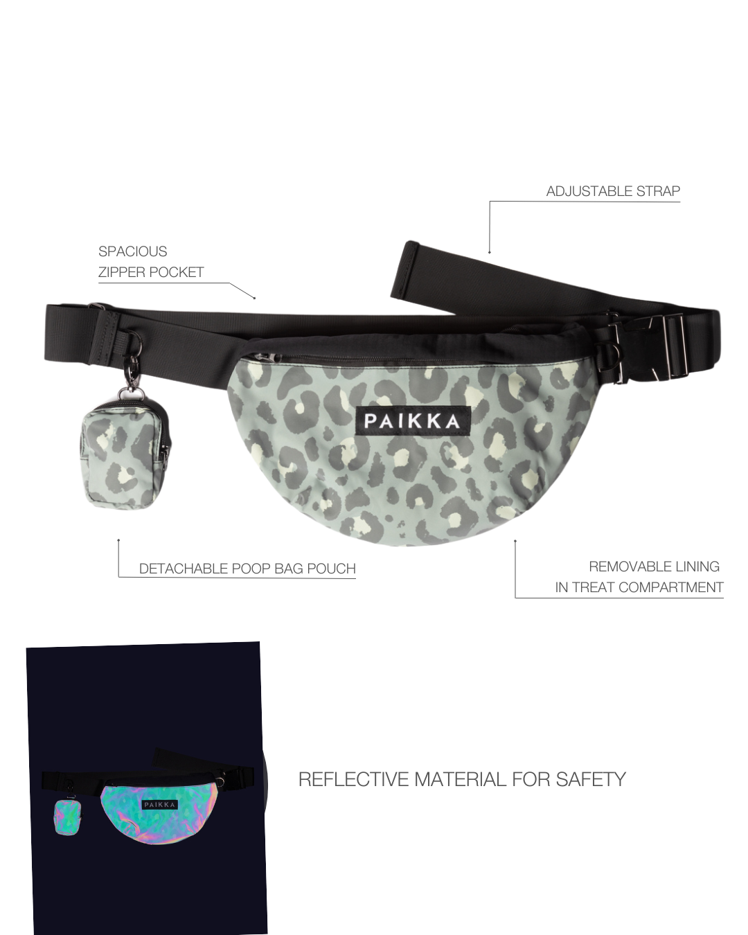 PAIKKA Visibility Treat Bag Green Leo