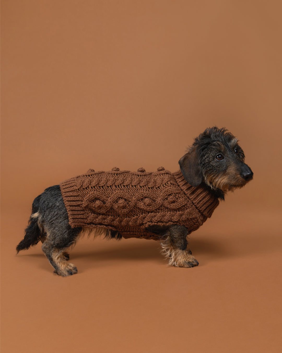 PAIKKA Handgefertigter Strickpullover Camel