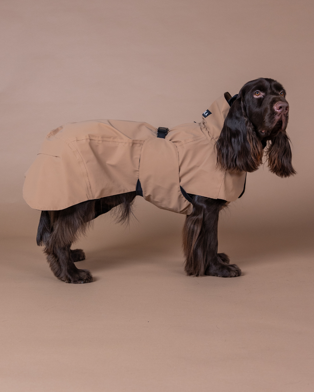 PAIKKA Visibility Raincoat Lite for Dogs Taupe