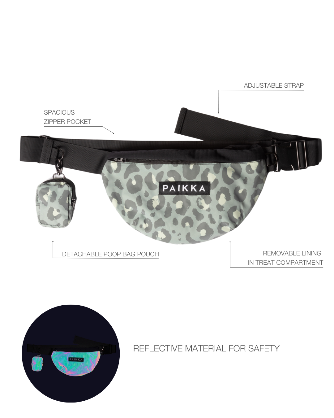 PAIKKA Visibility Treat Bag Green Leo