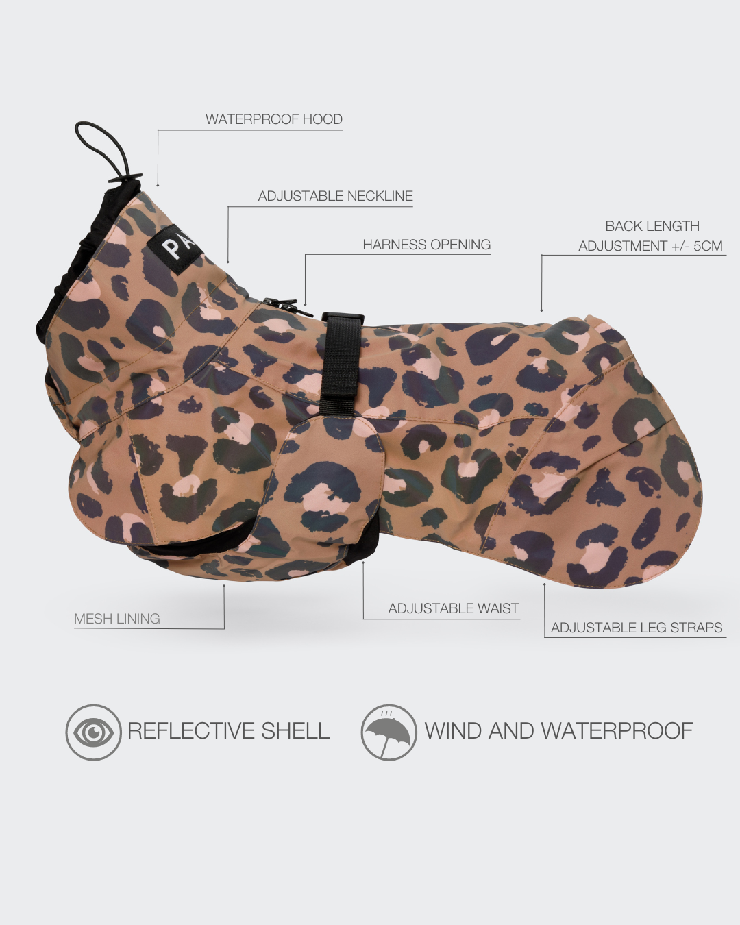 Visibility Hunderegenmatel Lite Leopard
